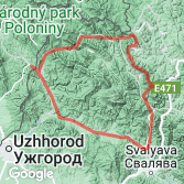 Mapa Ukraina - Bieszczady - Pikuj